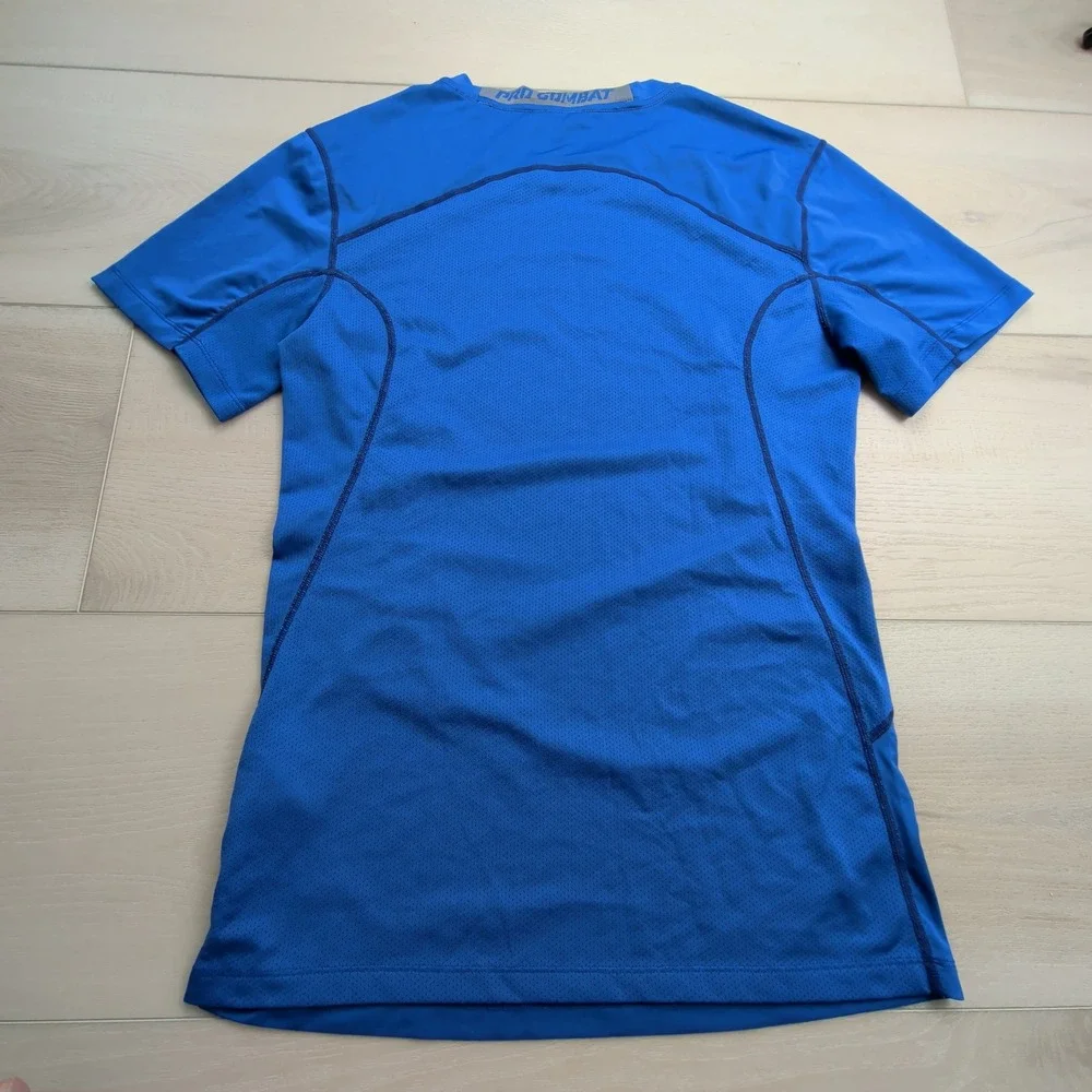 Nike‎ Pro Combat Core 2.0 Shirt Mens S Fitted Short Sleeve Royal Blue 449787-495